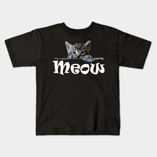 Cute Kittens Cats Meow Kids T-Shirt by PlanetMonkey